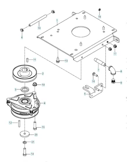 Husqvarna P-Zt60 - Engine Plate