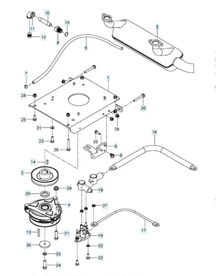 Husqvarna P-Zt6126 Fs - Engine Plate