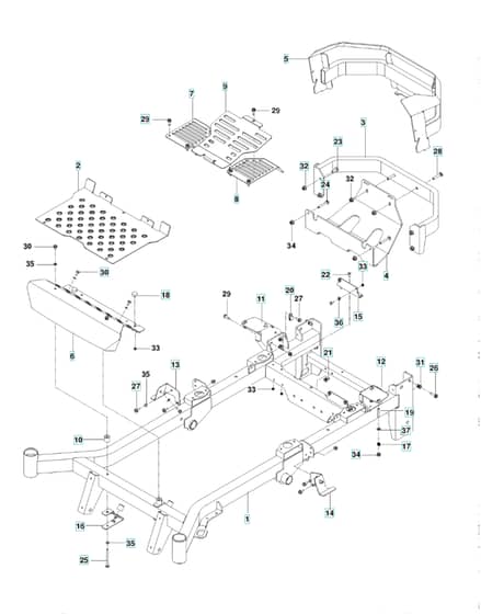 Husqvarna P-Zt6128 - Frame