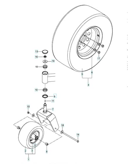 Husqvarna P-Zt 48 - Wheels & Tyres
