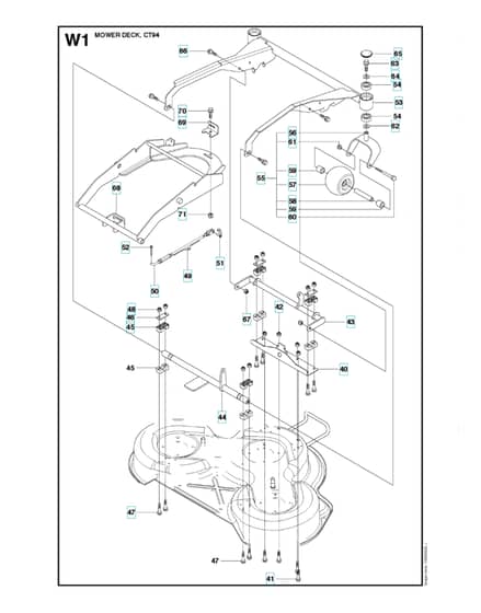 Husqvarna PR 17 AWD - 94cm Cutting Deck 2