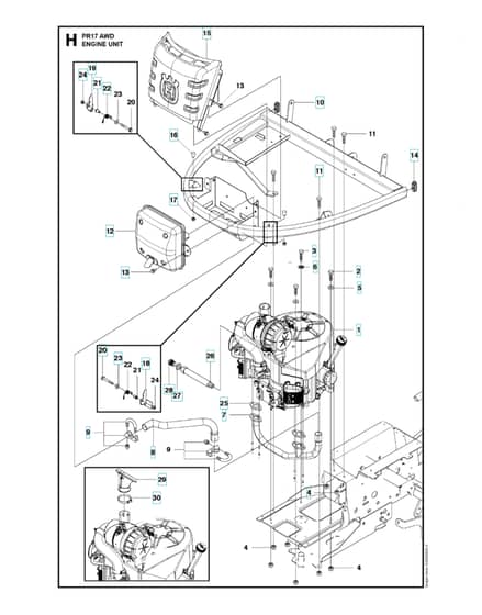Husqvarna PR 17 AWD - Engine