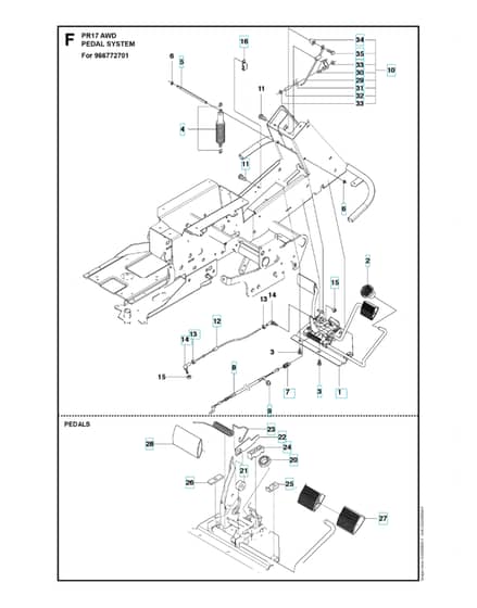 Husqvarna PR 17 AWD - Pedals 2