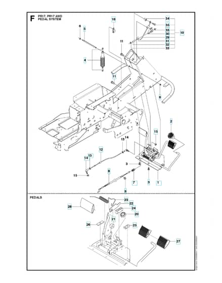 Husqvarna PR 17 - Pedals