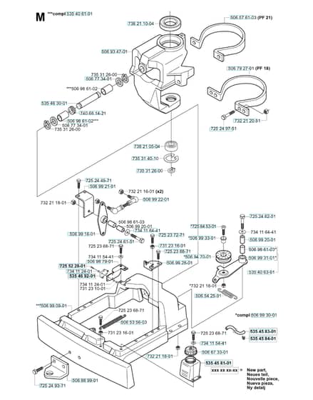Husqvarna PROFLEX 18 - Steering Column