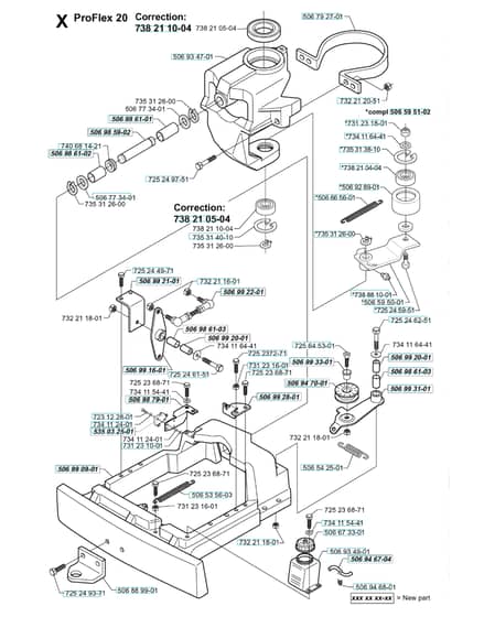 Husqvarna PROFLEX 20 - Steering Column