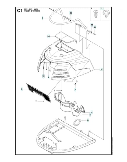 Husqvarna PROFLEX 21 AWD - Chassis & Enclosures