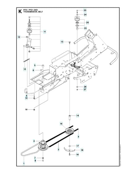 Husqvarna PROFLEX 21 AWD - Transmission