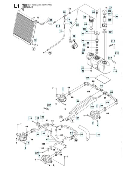 Husqvarna PT 26D - Hydraulic Pump
