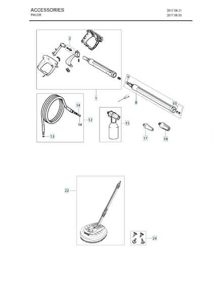 Husqvarna PW 235 - Accessories