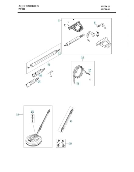 Husqvarna PW 450 - Accessories
