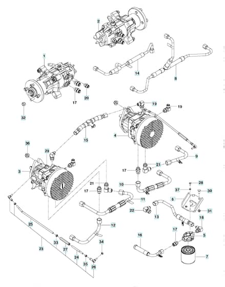 Husqvarna Pz29 Dce - Hydraulic Pump