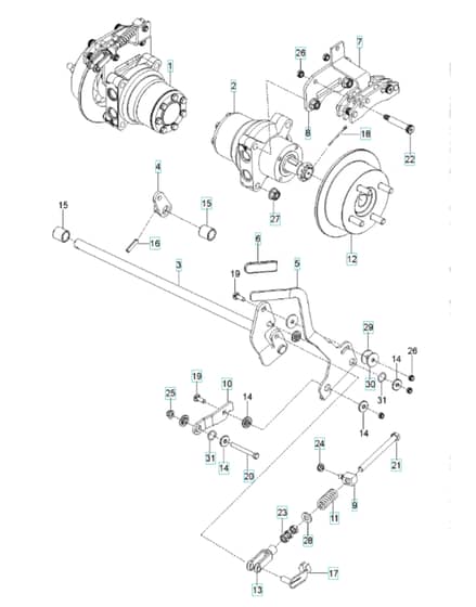 Husqvarna Pz34 Bf - Parking Brake