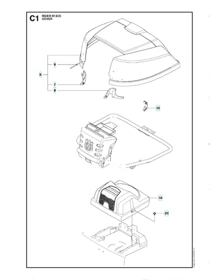 Husqvarna R13 C5 - Cover