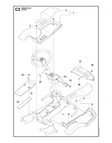 Husqvarna R13 C5 - Cover 2