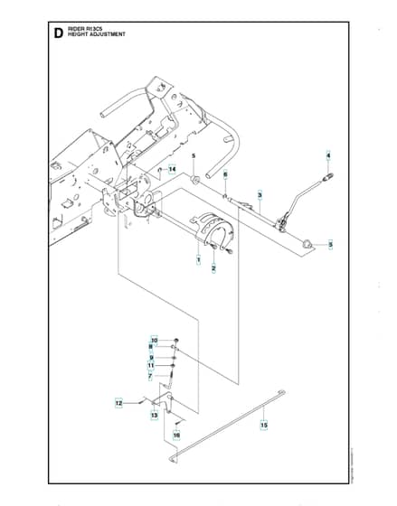 Husqvarna R13 C5 - Height Adjustment
