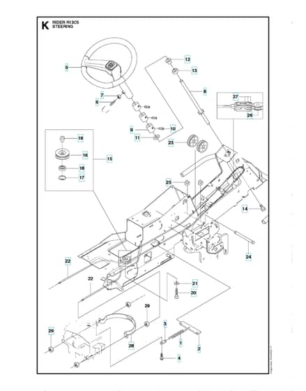 Husqvarna R13 C5 - Steering