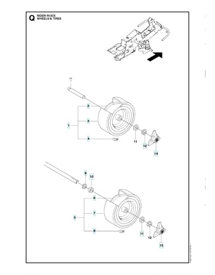 Husqvarna R13 C5 - Wheels & Tyres