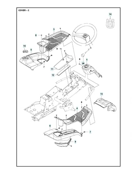 Husqvarna R213 C - Cover 2