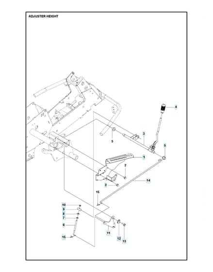 Husqvarna R213 C - Height Adjustment
