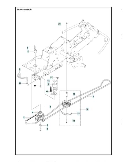 Husqvarna R322 TX AWD - Transmission 3