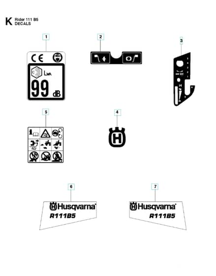 Husqvarna R 111B5 - Decals