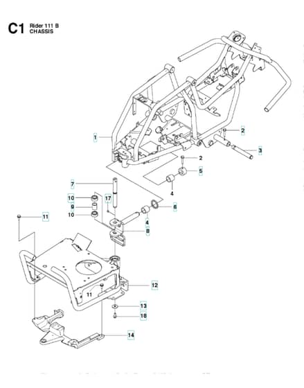 Husqvarna R 111B - Chassis & Enclosures