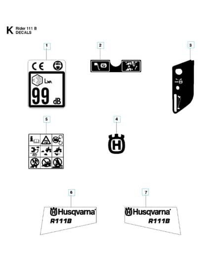 Husqvarna R 111B - Decals