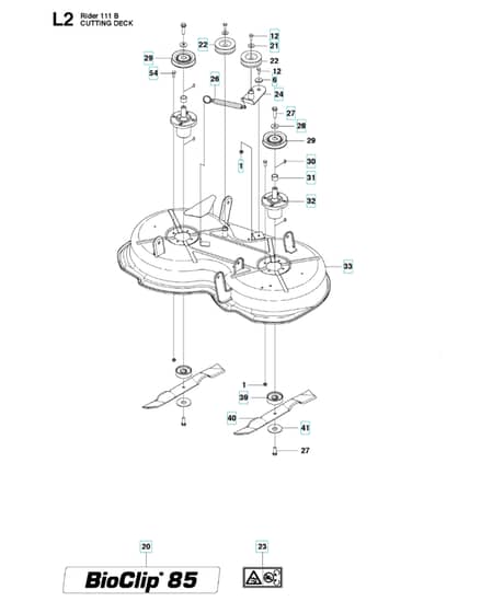 Husqvarna R 111B - Mower Deck & Cutting Deck 2
