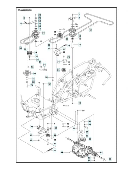 Husqvarna R 112C5 - Transmission