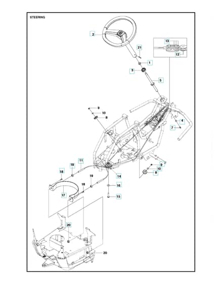 Husqvarna R 112C - Steering