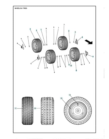 Husqvarna R 112C - Wheels & Tyres