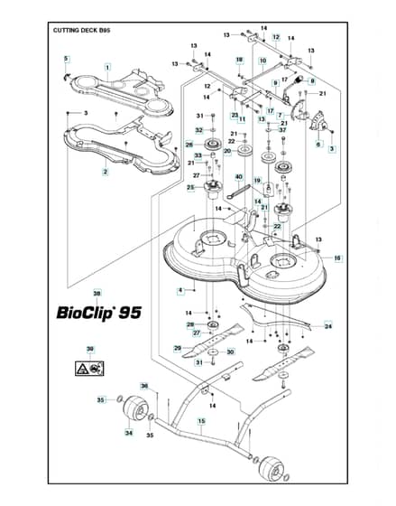 Husqvarna R 115B - 94cm Cutting Deck