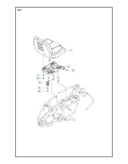 Husqvarna R 115B - Seat