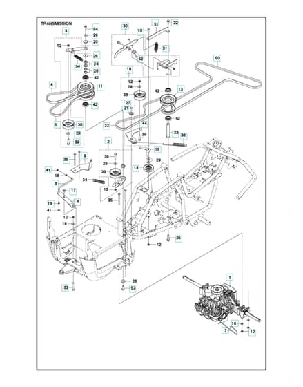 Husqvarna R 115B - Transmission
