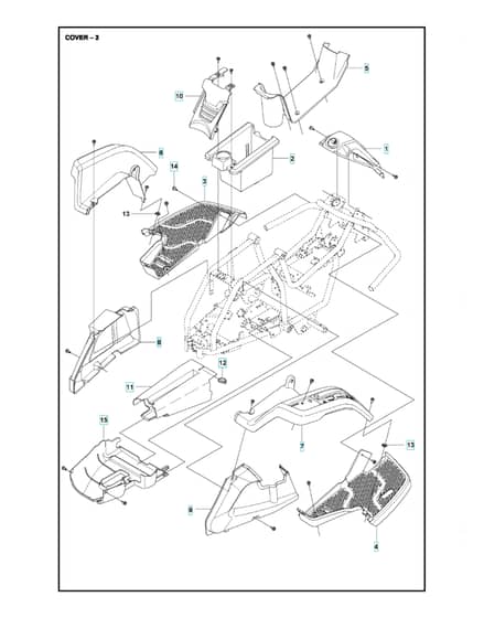 Husqvarna R 115C - Cover 2