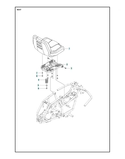Husqvarna R 115C - Seat