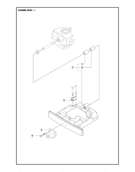 Husqvarna R 214 - Chassis Rear