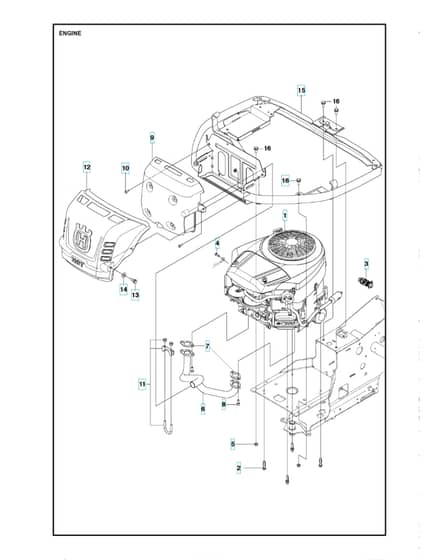 Husqvarna R 214T AWD - Engine