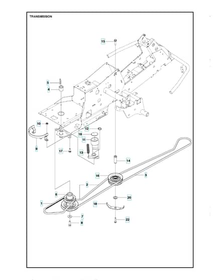 Husqvarna R 214T AWD - Transmission