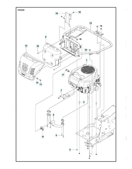 Husqvarna R 214TC - Engine