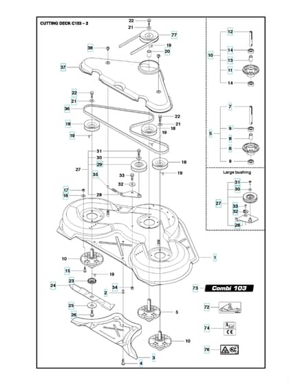 Husqvarna R 215TX - 103cm Cutting Deck 2