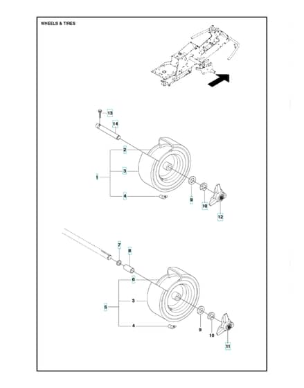 Husqvarna R 216 - Wheels & Tyres