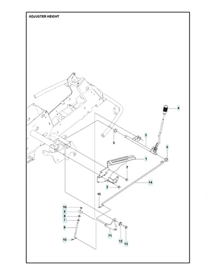 Husqvarna R 216T AWD - Height Adjustment