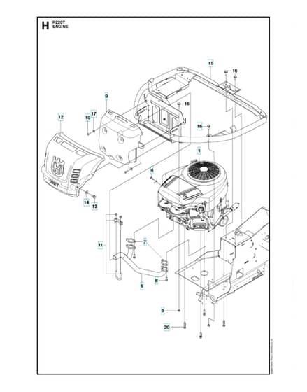 Husqvarna R 220T - Engine