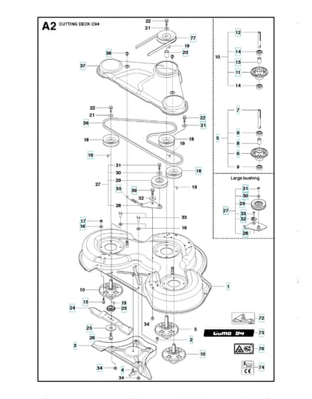 Husqvarna R 316T AWD - 94cm Cutting Deck 2