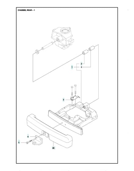 Husqvarna R 316T AWD - Chassis Rear