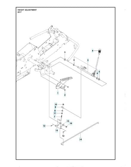 Husqvarna R 316T AWD - Height Adjustment