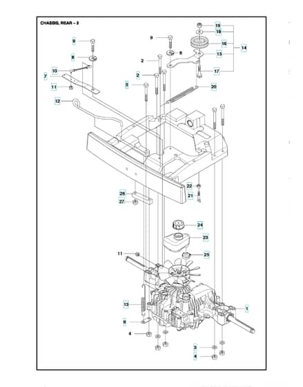 Husqvarna R 316T - Chassis Rear