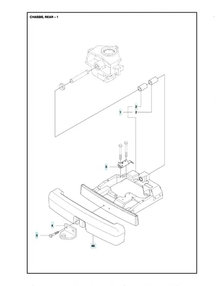 Husqvarna R 316TS AWD - Chassis Rear 3